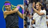 Rafael Nadal (left) and Daniil Medvedev
